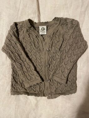 Müsli Organic Knit Cardigan in Taupe